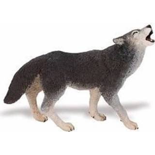 👉 Plastic kunststof grijs Huilende Wolf 9 Cm 8719538236325