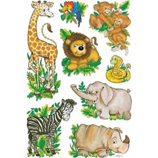 👉 Kunststof multikleur Dierentuin Vriendjes Stickers 3 Vellen 8719538282643