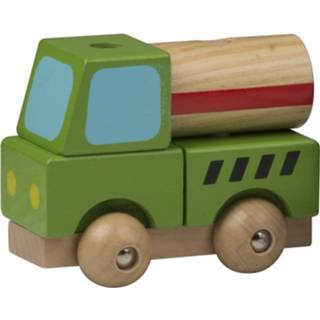 Groene hout Speelgoed Cementwagen 9 Cm 8719538361805