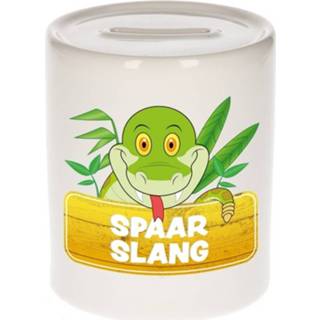 👉 Spaarpot keramiek multikleur kinderen Kinder Met Spaar Slang Opdruk - Slangen Spaarpotten 8719538336155