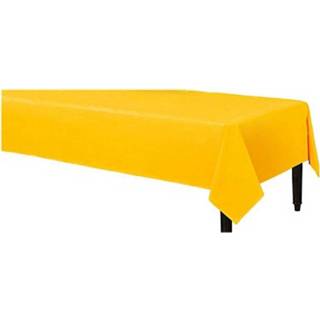 👉 Tafel kleed textiel stof geel tafelkleed 120 x 180 cm stof/textiel