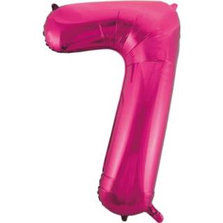 👉 Folie roze Cijfer 7 Ballon Van 86 Cm 8719538461222