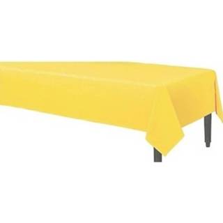 👉 Tafelkleed geel gele stoffen kunststof Tafelkleed/tafelkleden Geel/gele Van 120 X 180 Cm 8719538421950