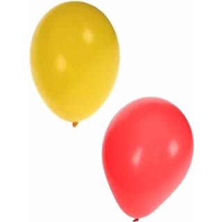 👉 Ballon geel rood multikleur Sinterklaas Ballonnen 30 Stuks Geel/rood 8719538279292
