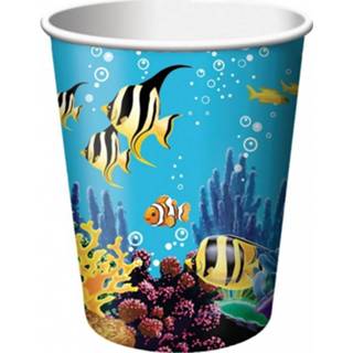 👉 Papier multikleur Oceaan Thema Feestbekers 8 Stuks 8718758705635