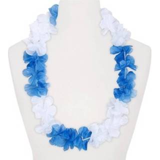 👉 Hawaii slinger wit blauw kunststof Wit/blauw 8719538343399