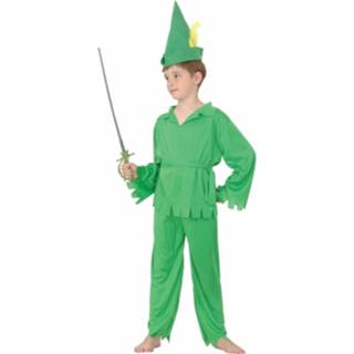 👉 Robin kostuum groen polyester jongens Voor 128 - 6-8 Jr 8718758440598