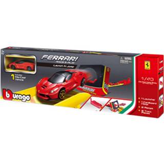 👉 Schaal kunststof multikleur Burago Ferrari Launch Set - 1:43 4893993312481