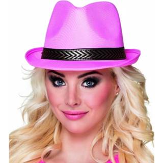 👉 Trilby hoedje volwassenen roze hoed voor