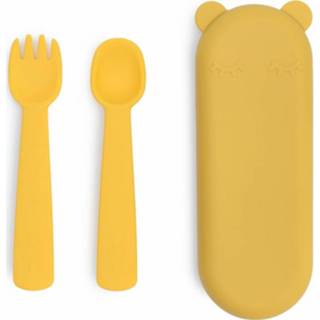 👉 Geel We Might Be Tiny - Feedie Fork & Spoon Set Yellow (28TIFF01) 735850225463