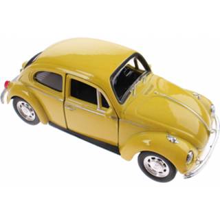👉 Schaalmodel geel Welly Volkswagen Kever 8714627215564