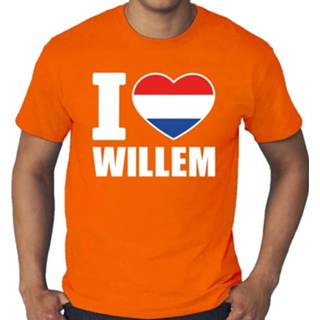 👉 Oranje I Love Willem Grote Maten Shirt H