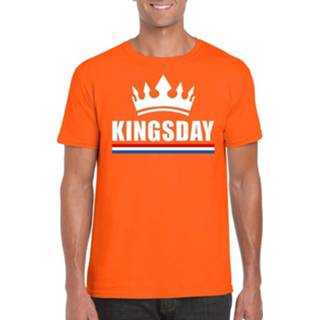 👉 Shirt oranje synthetisch mannen Kingsday Met Kroon Heren - 8719538473867