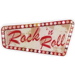 👉 Kunststof multikleur Rock N Roll Muur Decoratie 33 X 60 Cm 8719538441279