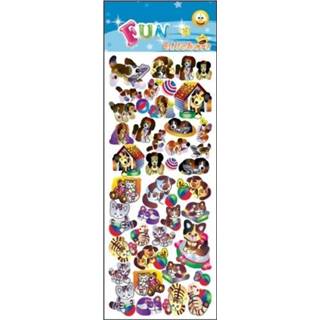 👉 Stickervel papier multikleur Animatie Honden En Katten 8719538400993