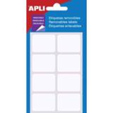 👉 Etiket witte wit Apli Afneembare Etiketten Ft 25 X 40 Mm (B H), 56 Stuks, 8 Per Blad (1895), Etui Van 7 8410782018957