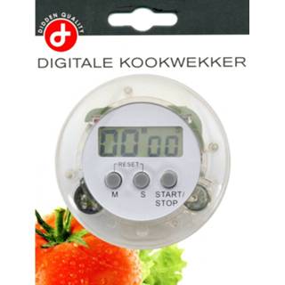 Kookwekker kunststof transparant Ronde Digitale Met Bevestigingsclip En Magneet 9098998007966