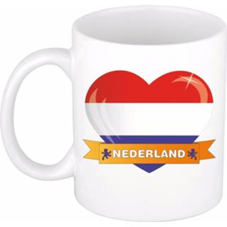👉 Nederland mok keramisch multikleur Hartje / Beker 300 Ml 8719538176539