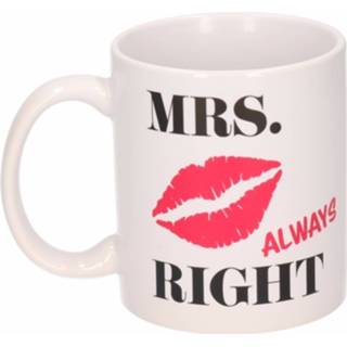 👉 Beker Mrs Always Right cadeau / mok 300 ml