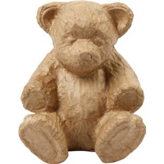 👉 Teddybeer papier Mache Creotime 18x15 Cm 5712854007436