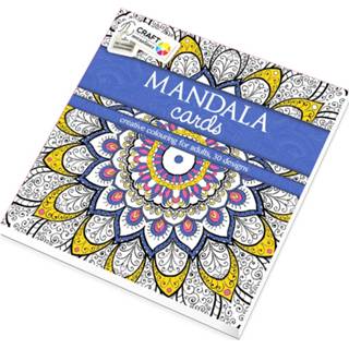 👉 Kleurboek blauw mannen Craft Sensations Mandala Cards 8719817317967
