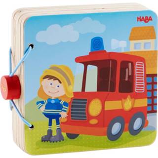 👉 Babyboekje houten baby's Haba Babyboek Brandweer 14 Cm 4010168235202