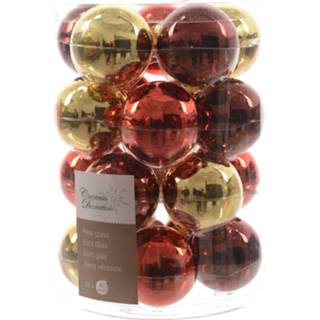 👉 Kerstbal glas multikleur Kerstballen Mix (6cm) Box 20 Stuks Classic Twist 8718533878547