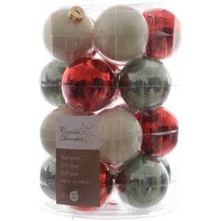 👉 Kerstbal glas multikleur Kerstballen Mix (6cm) Box 20 Stuks Christmas Time 8718532315333