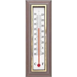 👉 Thermometer bruin kunststof Binnen En Buiten Donkerbruin 5 X 16 Cm 8719538765344