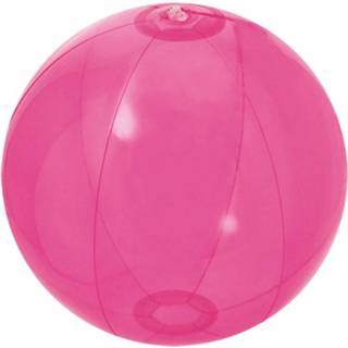 👉 Strandbal roze multikleur 3 Opblaasbare Strandballen Fel 30 Cm 8718758978817