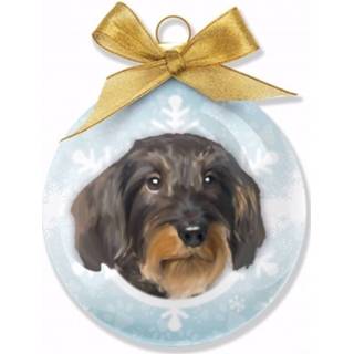 👉 Kerstbal kunststof multikleur Dieren/huisdieren Kerstballen Teckel Hond 8 Cm - Kerstboomversiering Honden 8719538206588