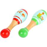 👉 Groen rood hout small Foot Maracas Groen/rood 20cm 4020972107237