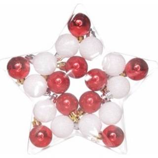 👉 Kerstbal rood wit plastic kunststof multikleur 20-delige Kerstballen Mix Rood/wit - / 8719538222823