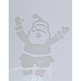 👉 Sjabloon kunststof wit Kerst Raamsjablonen Kerstman Plaatjes 35 Cm - Raamdecoratie Sneeuwspray 8718758977414