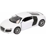 Witte metaal wit Speelgoed Audi R8 Auto 1:36 8719538240032