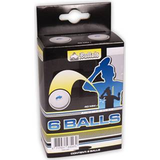 👉 Tafeltennisbal kunststof wit Tafeltennisballen Buffalo 3* Competitie 6st. Celluloidvrij 8717931935470