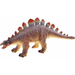👉 Bruin kunststof Johntoy Animal World Stegosaurus 28 Cm 8719817006861