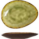👉 Bord aardewerk groen Cosy & Trendy Mossa Ovaal - 15 X 11.5 2 Cm 5411159797577