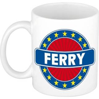 👉 Beker keramisch multikleur Ferry Naam Koffie Mok / 300 Ml - N 8719538358478