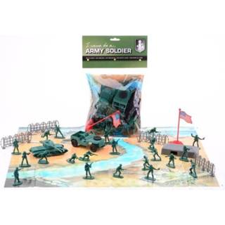 Speelmat kunststof groen Johntoy Army Forces Speelset Met 8711866264391