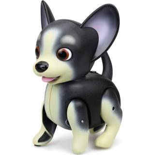 👉 Zwart beige kunststof Silverlit Cutesy Pets Hond - 15 Cm Zwart/beige 4891813885313