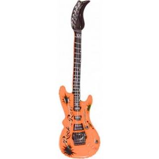 Elektrische gitaar oranje kunststof Opblaas