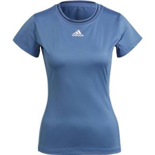 👉 Shirt donkerblauw XS vrouwen Adidas Freelift T-shirt Dames 4064045347847