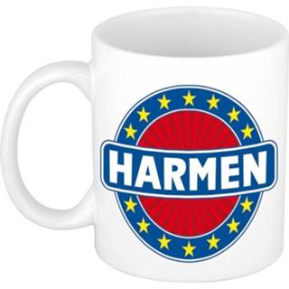 👉 Beker keramisch multikleur Harmen Naam Koffie Mok / 300 Ml - 8719538363762