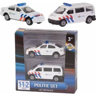 Kunststof multikleur 112 Politie Auto Setje Van 2 Stuks 8719538312005