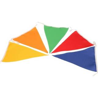 👉 Vlaggenlijn multicolor stof polyester katoen multikleur Van Gekleurd 10 Meter - Vlaggenlijnen 10m 8719538445864