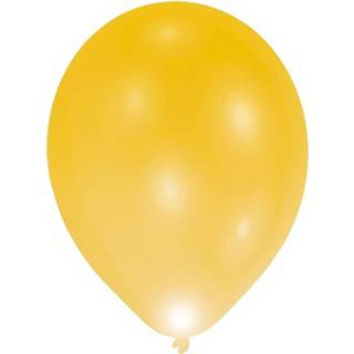 👉 Ballon geel Balloominate Ballonnen Met Led-verlichting 28 Cm 5 Stuks 13051649876