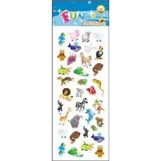 👉 Stickervel papier multikleur Vrolijke Dieren 8719538400696