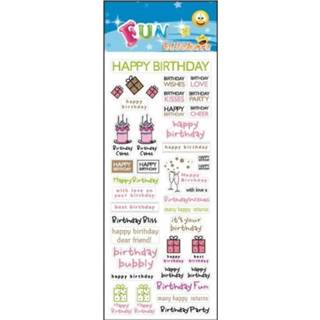 👉 Stickervel papier multikleur Verjaardag Kado Stickervelletje Happy Birthday 8719538400641