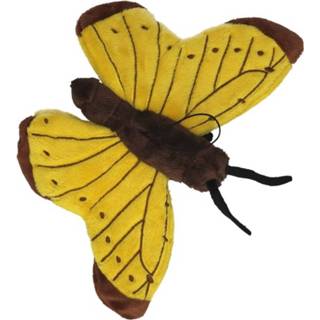 👉 Vlinder knuffel kinderen geel Speelgoed 21 cm